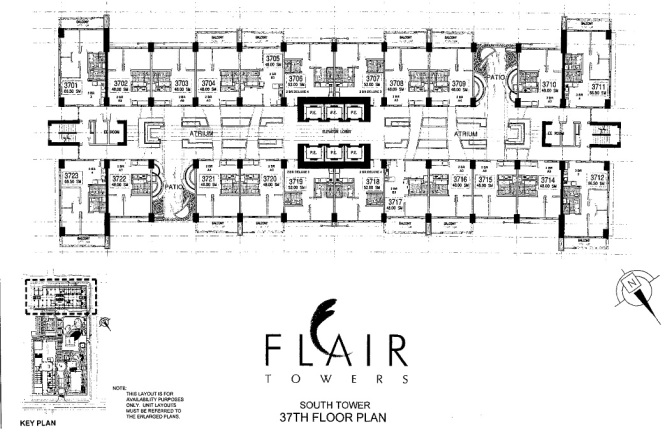 Flair Towers South Tower 37th Floor Plan « Flair Towers